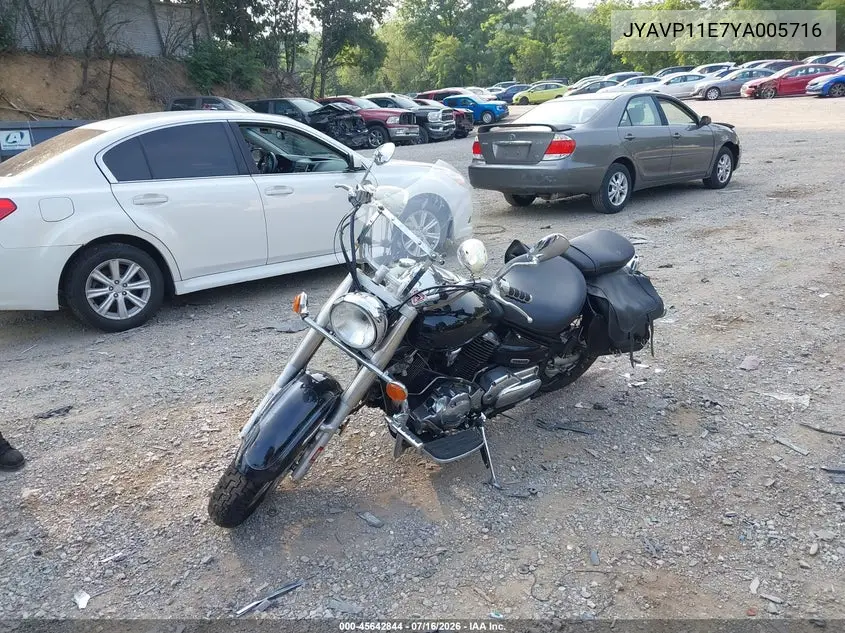 2000 Yamaha Xvs1100 VIN: JYAVP11E7YA005716 Lot: 45642844