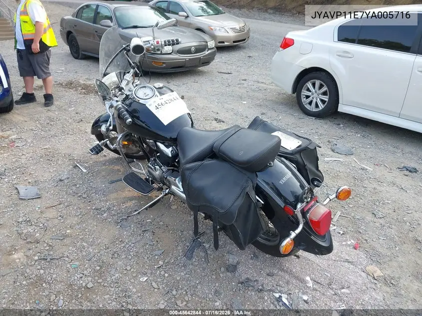 2000 Yamaha Xvs1100 VIN: JYAVP11E7YA005716 Lot: 45642844