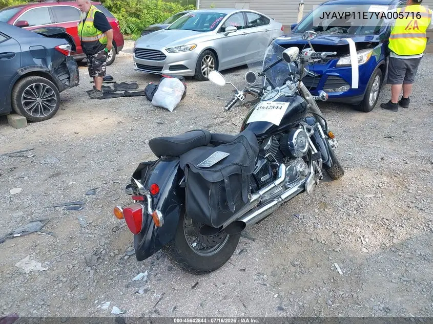 2000 Yamaha Xvs1100 VIN: JYAVP11E7YA005716 Lot: 45642844