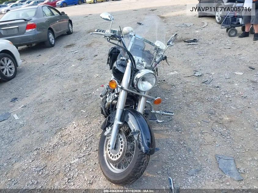 2000 Yamaha Xvs1100 VIN: JYAVP11E7YA005716 Lot: 45642844