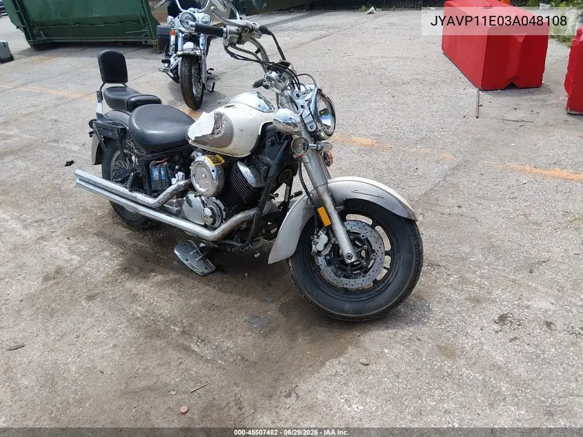 2003 Yamaha Xvs1100 A VIN: JYAVP11E03A048108 Lot: 45507482