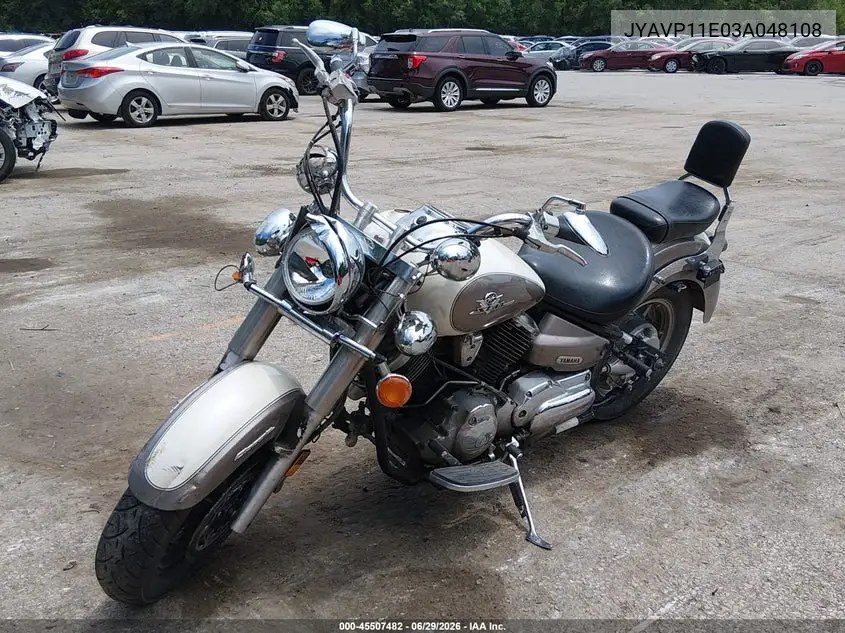 2003 Yamaha Xvs1100 A VIN: JYAVP11E03A048108 Lot: 45507482