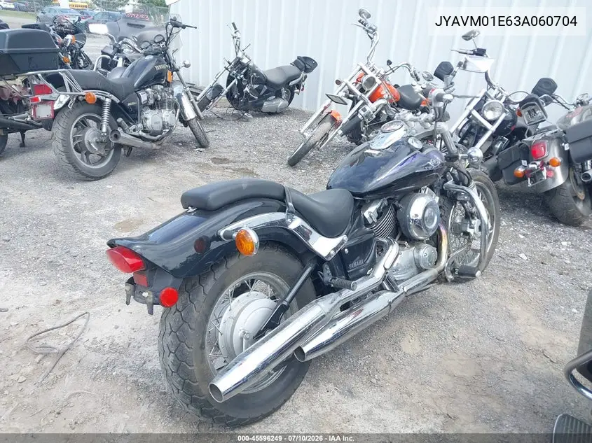 2003 Yamaha Xvs65 A VIN: JYAVM01E63A060704 Lot: 45596249