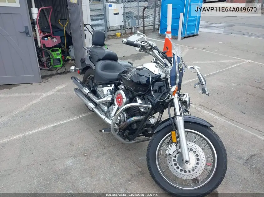 2004 Yamaha Xvs1100 A VIN: JYAVP11E64A049670 Lot: 44973634