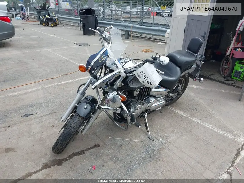 2004 Yamaha Xvs1100 A VIN: JYAVP11E64A049670 Lot: 44973634