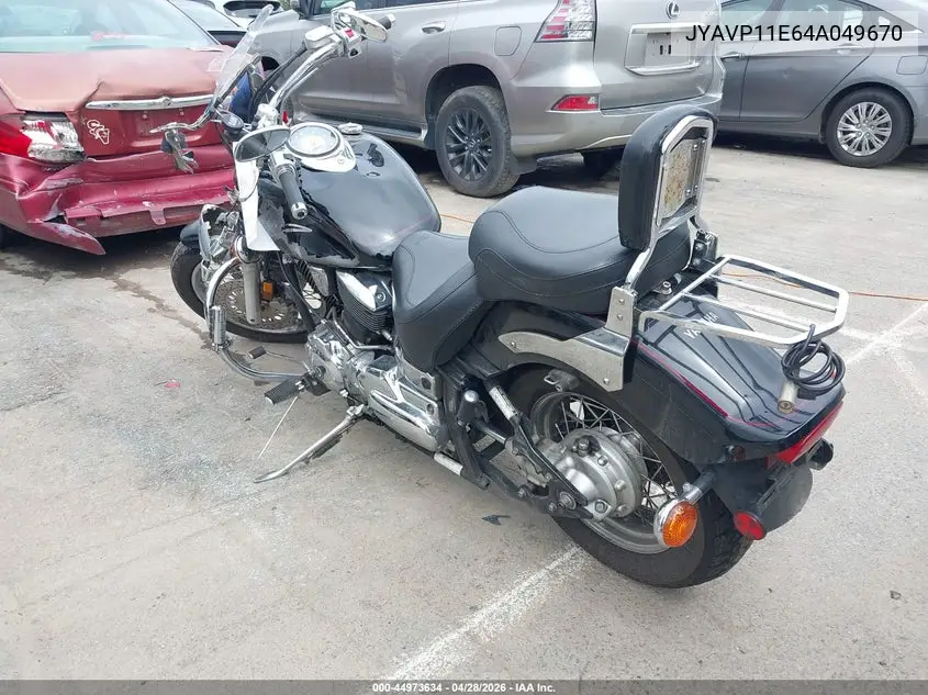 2004 Yamaha Xvs1100 A VIN: JYAVP11E64A049670 Lot: 44973634