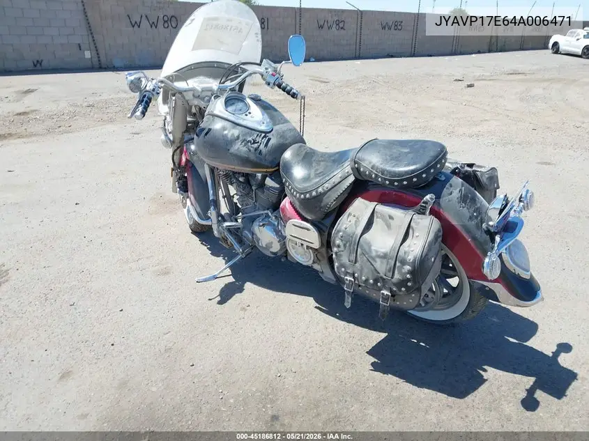2004 Yamaha Xv1700 A VIN: JYAVP17E64A006471 Lot: 45186812