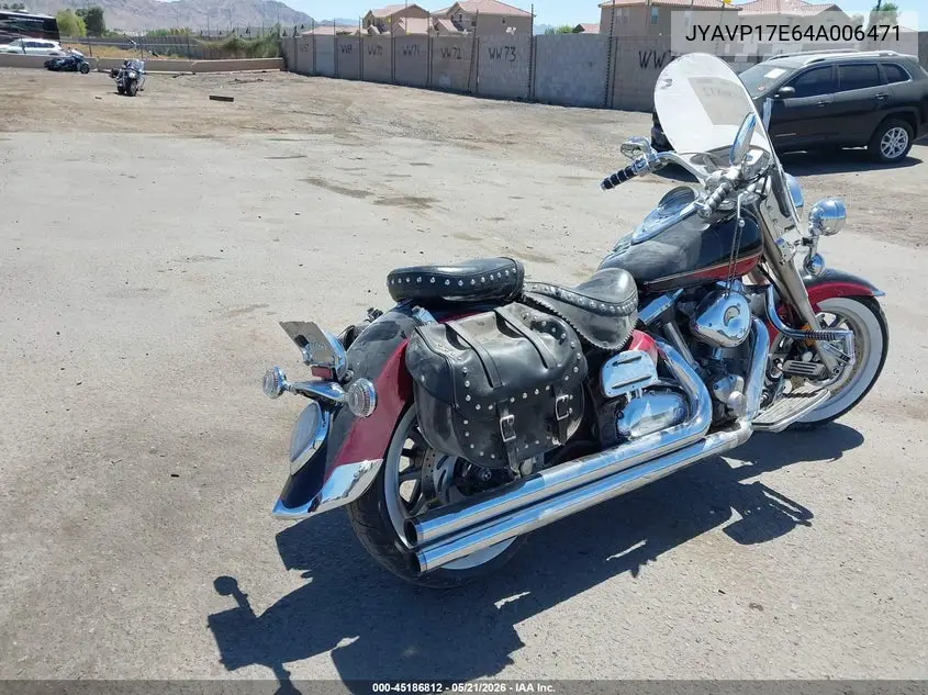 2004 Yamaha Xv1700 A VIN: JYAVP17E64A006471 Lot: 45186812