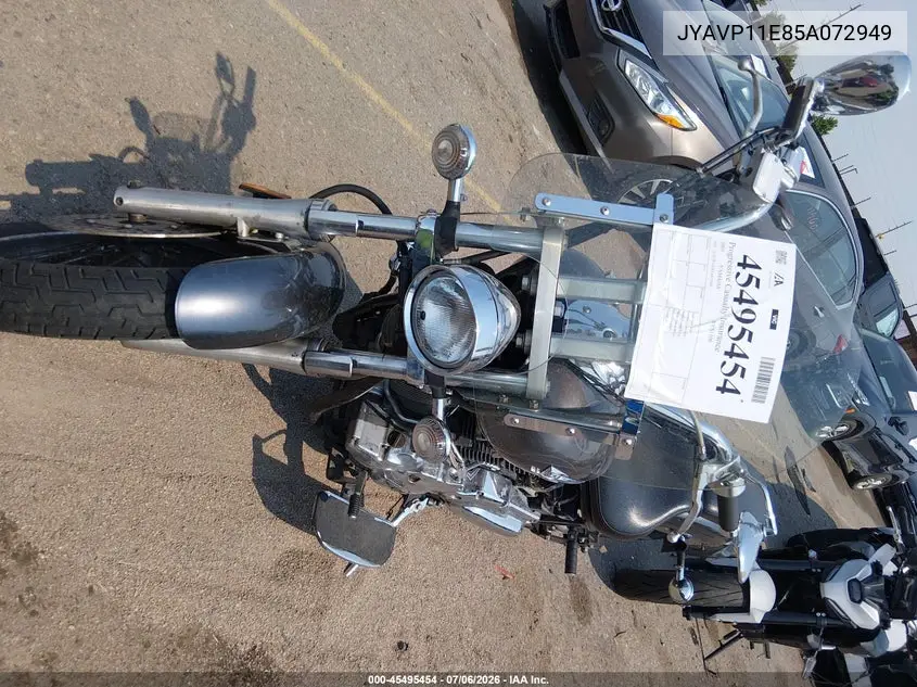 2005 Yamaha Xvs1100 A VIN: JYAVP11E85A072949 Lot: 45495454