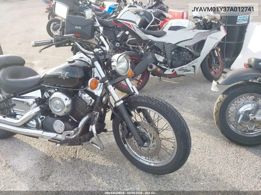 2007 Yamaha Xvs650 VIN: JYAVM01Y37A012741 Lot: 44328636
