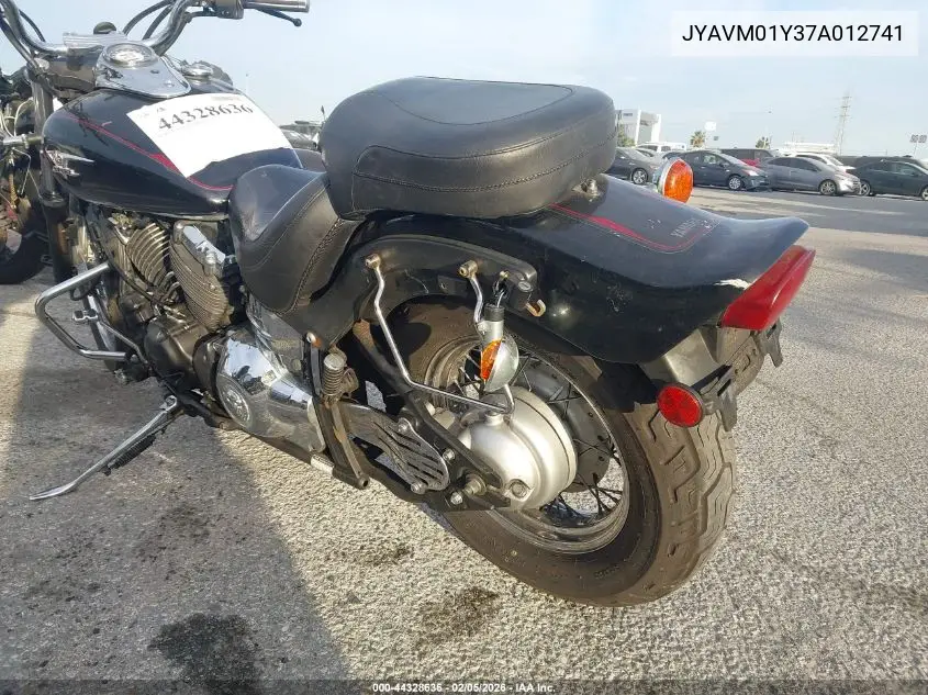 2007 Yamaha Xvs650 VIN: JYAVM01Y37A012741 Lot: 44328636