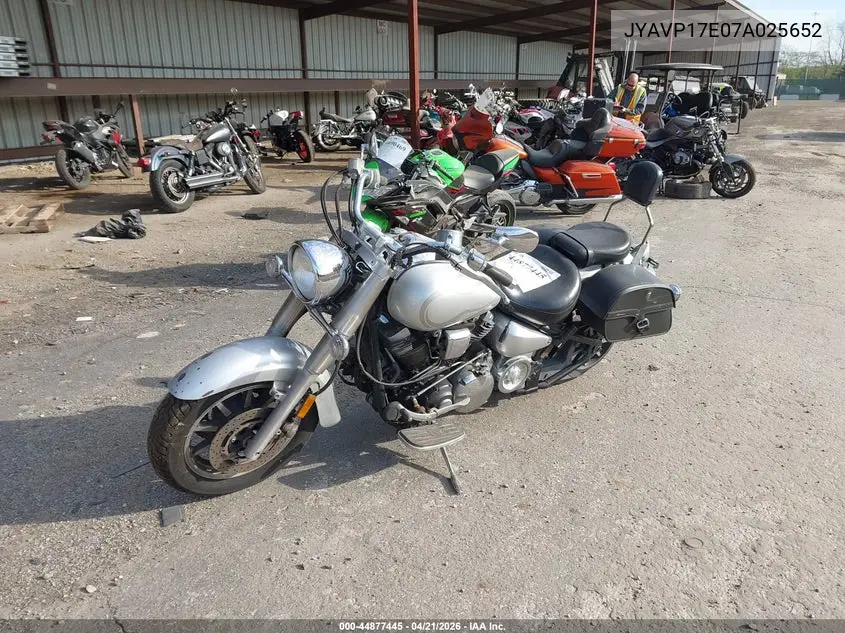 2007 Yamaha Xv1700 A VIN: JYAVP17E07A025652 Lot: 44877445