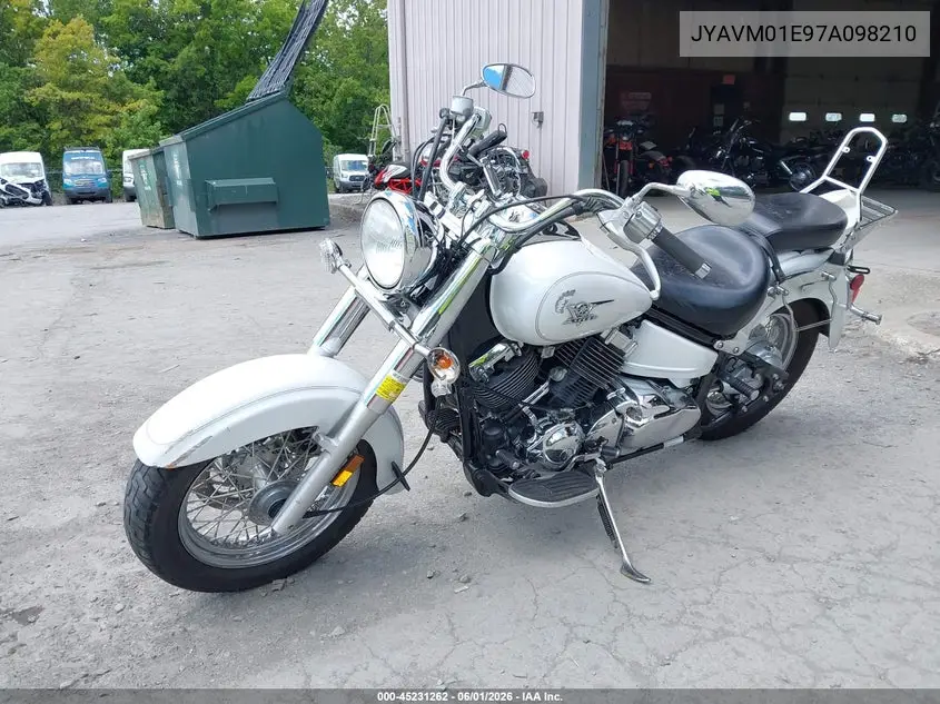 2007 Yamaha Xvs650 VIN: JYAVM01E97A098210 Lot: 45231262