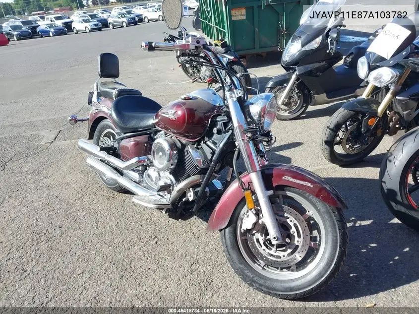 2007 Yamaha Xvs1100 VIN: JYAVP11E87A103782 Lot: 45415734