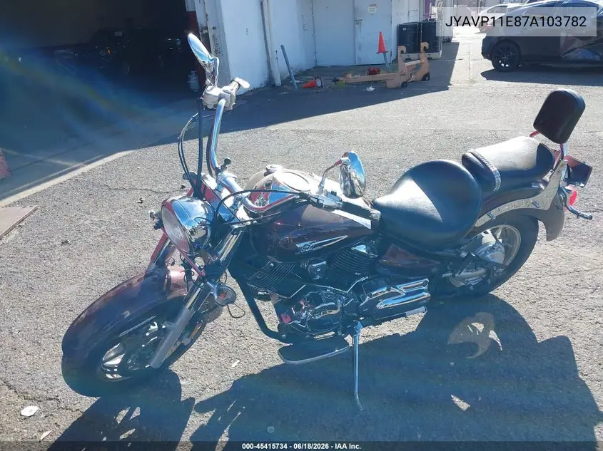 2007 Yamaha Xvs1100 VIN: JYAVP11E87A103782 Lot: 45415734