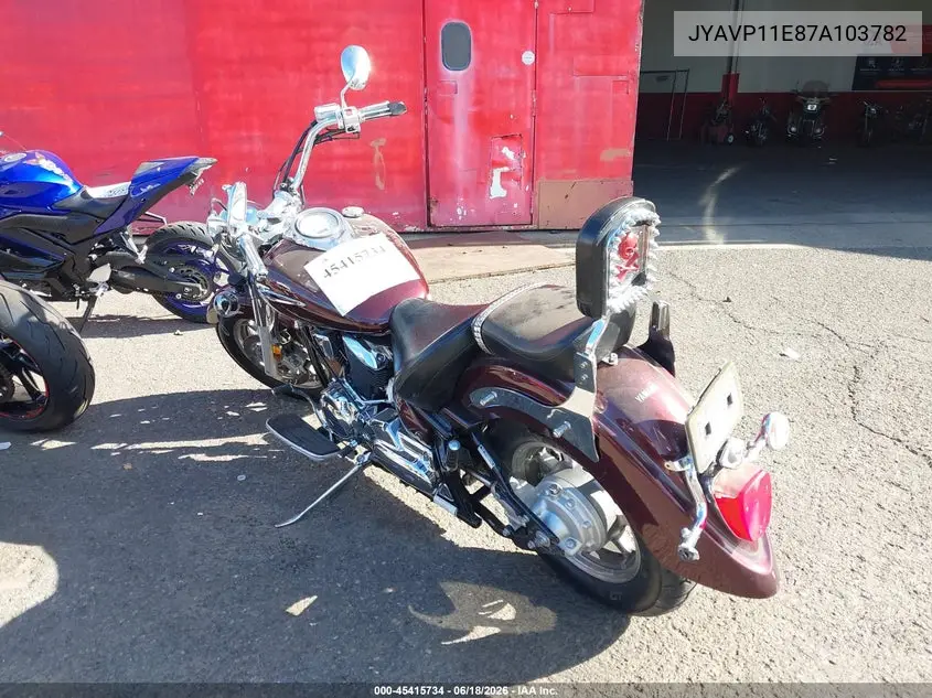 2007 Yamaha Xvs1100 VIN: JYAVP11E87A103782 Lot: 45415734
