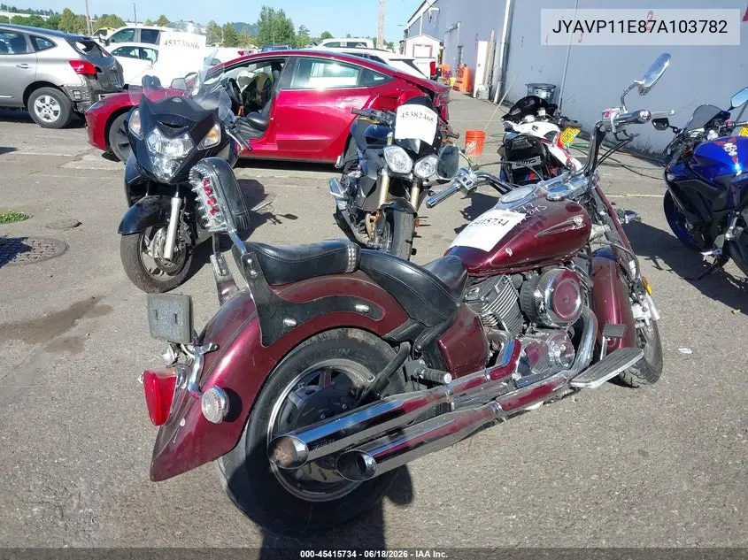 2007 Yamaha Xvs1100 VIN: JYAVP11E87A103782 Lot: 45415734