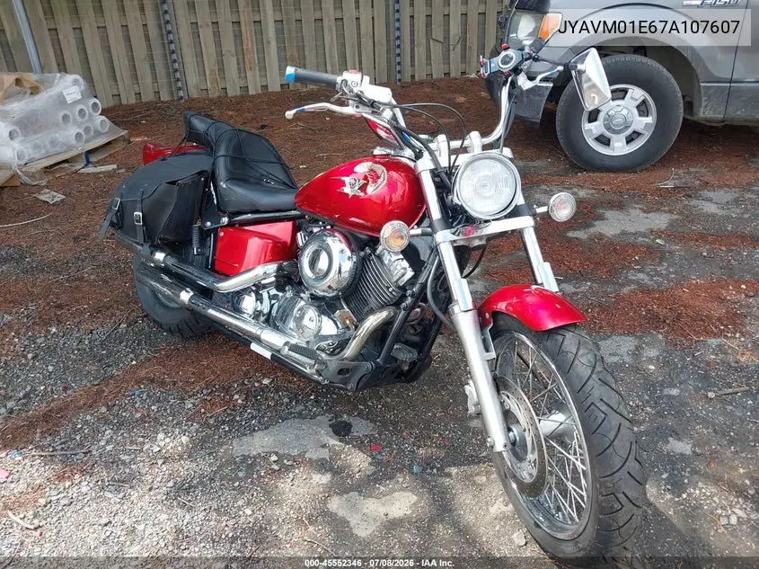 2007 Yamaha Xvs650 VIN: JYAVM01E67A107607 Lot: 45552346