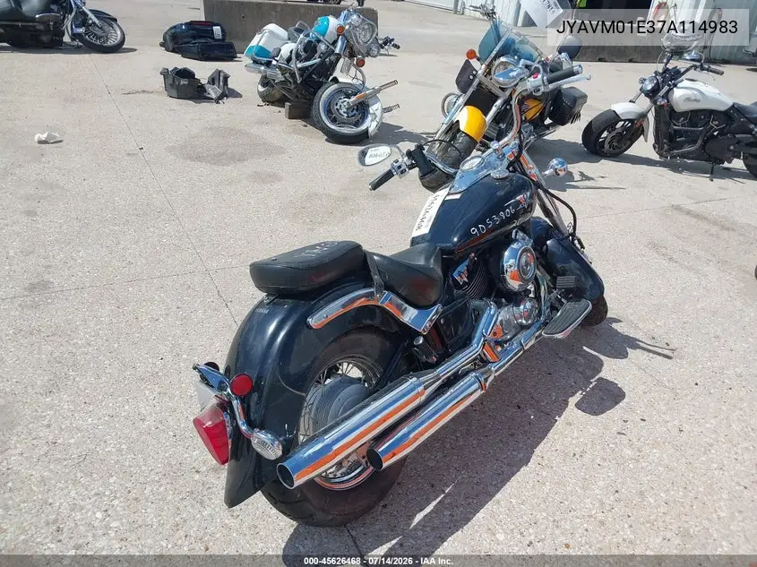 2007 Yamaha Xvs650 VIN: JYAVM01E37A114983 Lot: 45626468