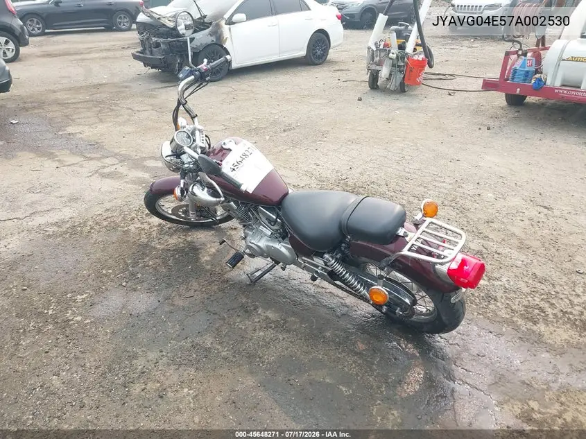 2007 Yamaha Xv250 VIN: JYAVG04E57A002530 Lot: 45648271