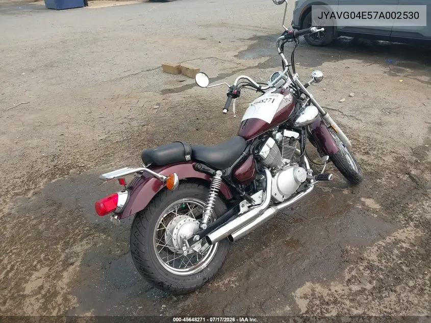 2007 Yamaha Xv250 VIN: JYAVG04E57A002530 Lot: 45648271