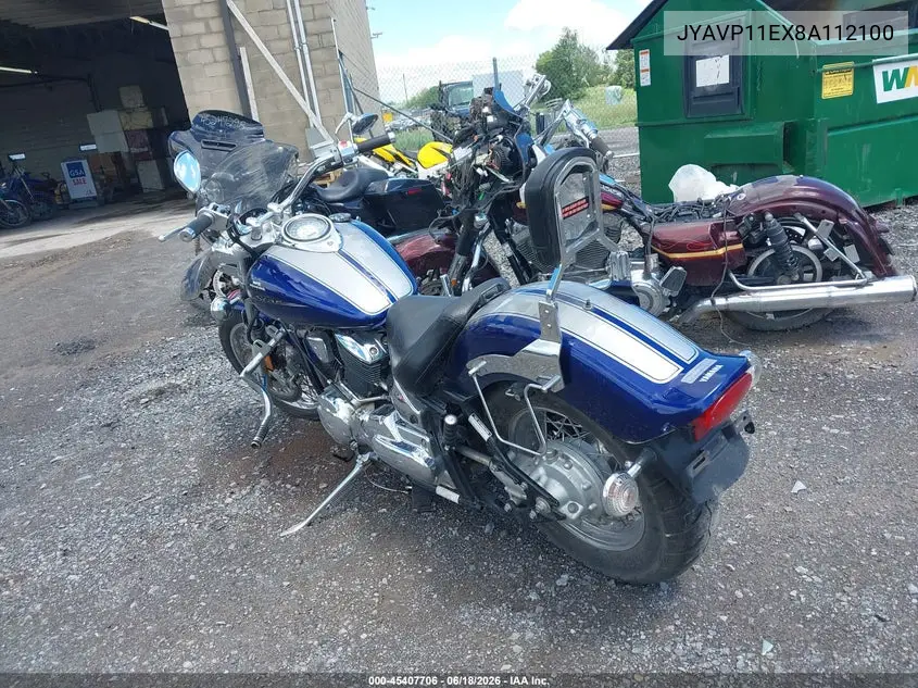 2008 Yamaha Xvs1100 A/At VIN: JYAVP11EX8A112100 Lot: 45407706