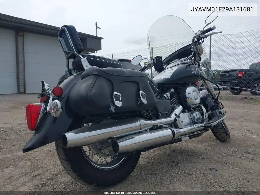 2009 Yamaha Xvs650 A/At VIN: JYAVM01E29A131681 Lot: 45514140