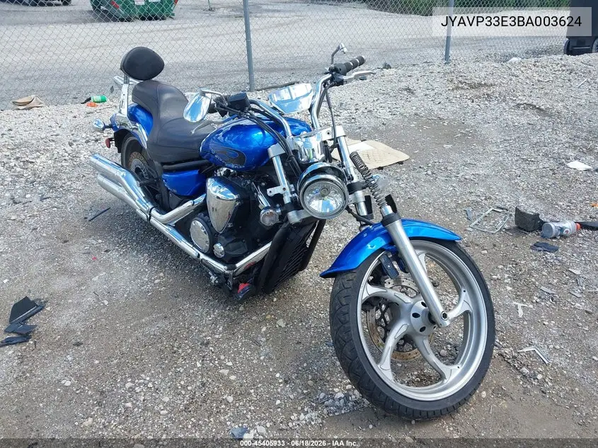 2011 Yamaha Xvs1300 Cu VIN: JYAVP33E3BA003624 Lot: 45405933