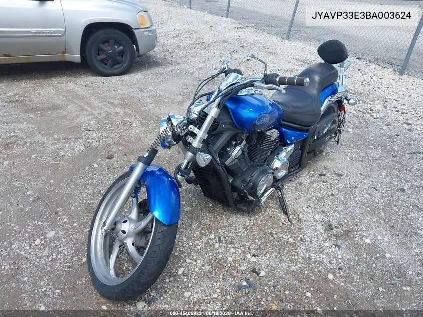2011 Yamaha Xvs1300 Cu VIN: JYAVP33E3BA003624 Lot: 45405933