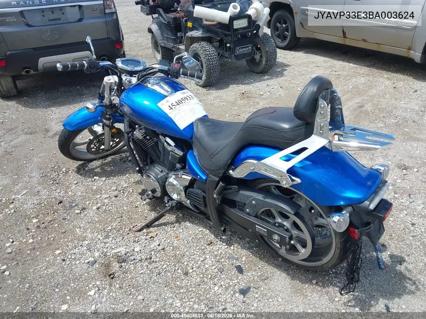2011 Yamaha Xvs1300 Cu VIN: JYAVP33E3BA003624 Lot: 45405933