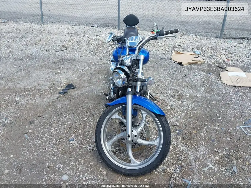 2011 Yamaha Xvs1300 Cu VIN: JYAVP33E3BA003624 Lot: 45405933