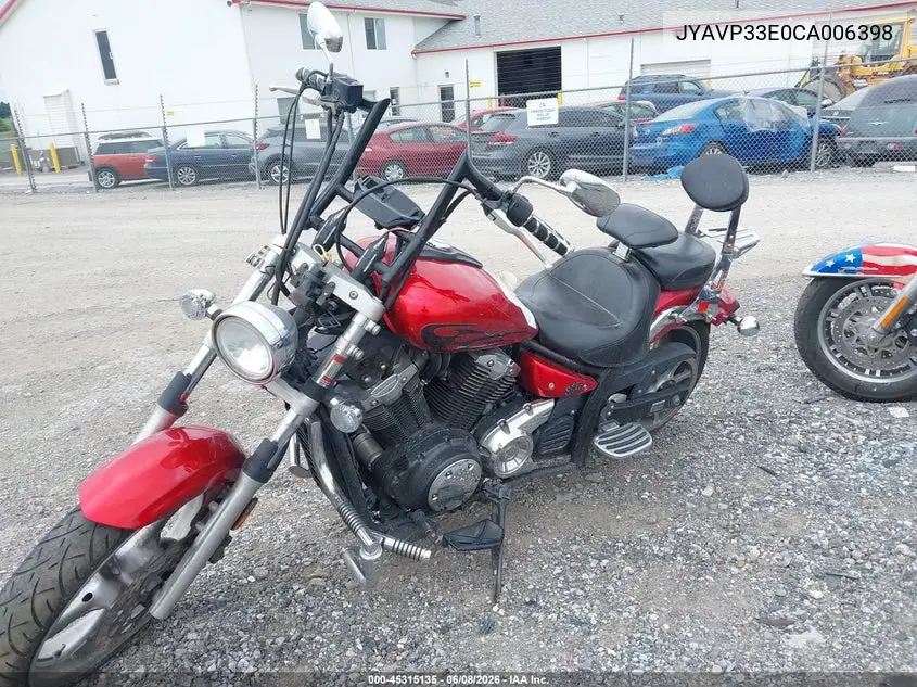 2012 Yamaha Xvs1300 Cu VIN: JYAVP33E0CA006398 Lot: 45315135