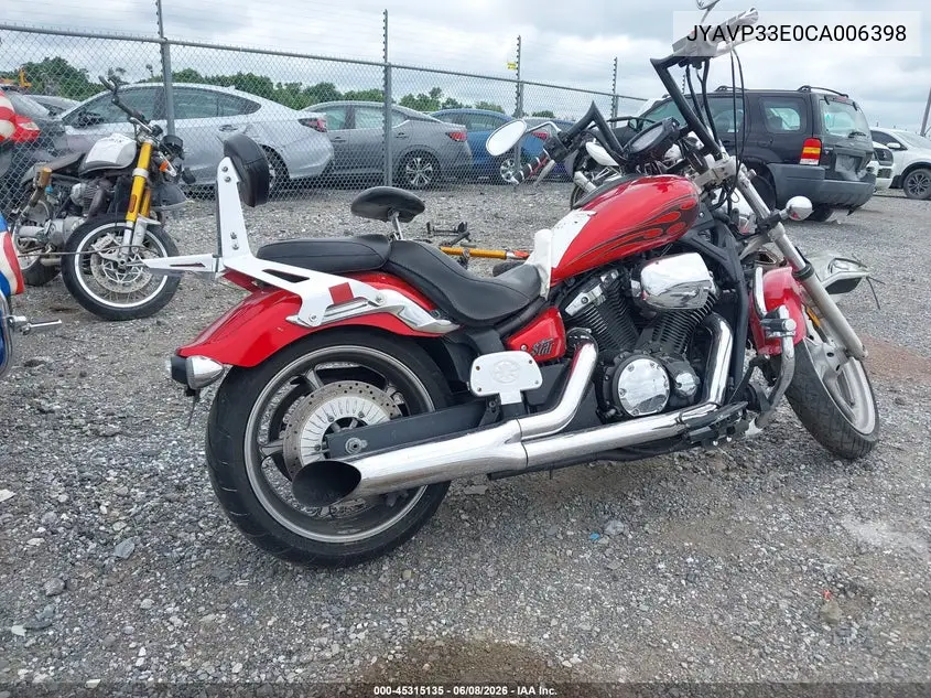 2012 Yamaha Xvs1300 Cu VIN: JYAVP33E0CA006398 Lot: 45315135