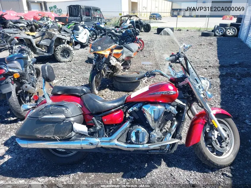 2012 Yamaha Xvs1300 A VIN: JYAVP31E2CA000069 Lot: 45399340