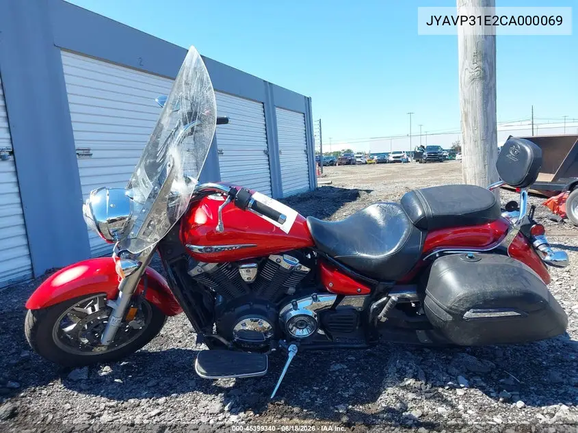 2012 Yamaha Xvs1300 A VIN: JYAVP31E2CA000069 Lot: 45399340