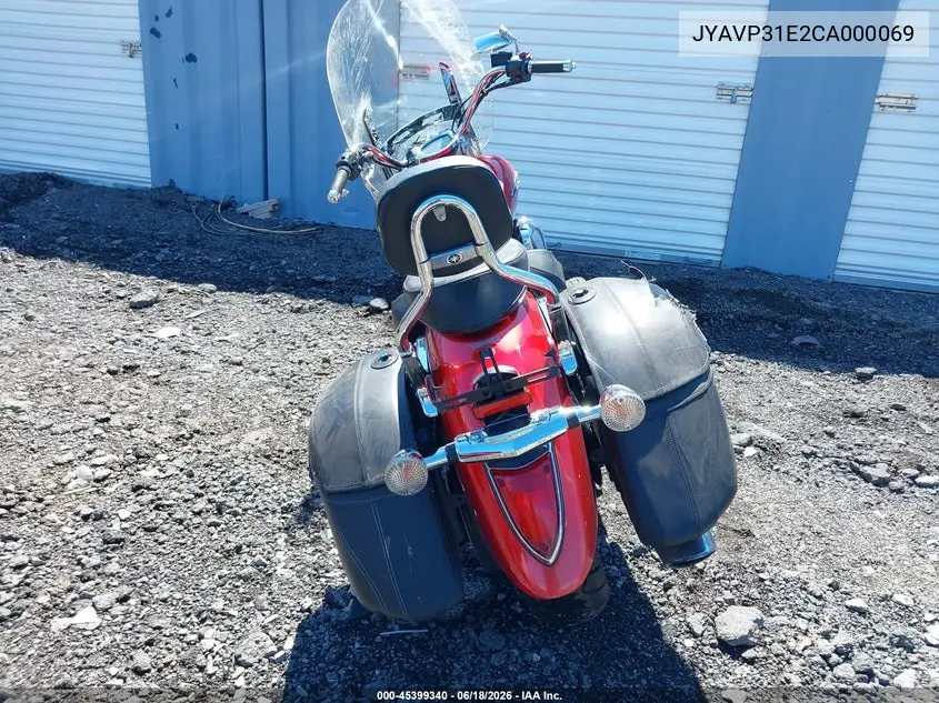 2012 Yamaha Xvs1300 A VIN: JYAVP31E2CA000069 Lot: 45399340