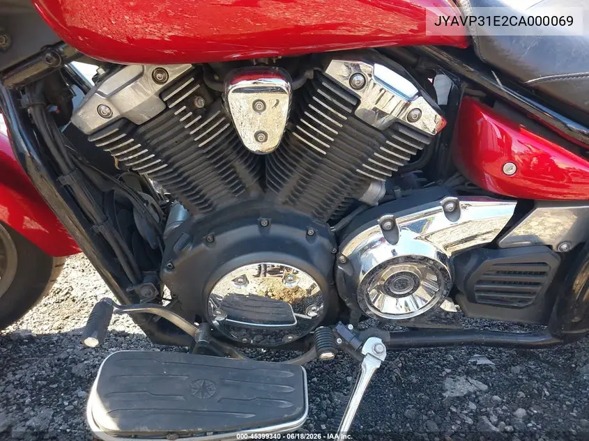 2012 Yamaha Xvs1300 A VIN: JYAVP31E2CA000069 Lot: 45399340