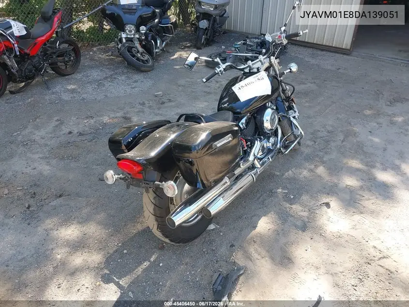 2013 Yamaha Xvs650 VIN: JYAVM01E8DA139051 Lot: 45406450
