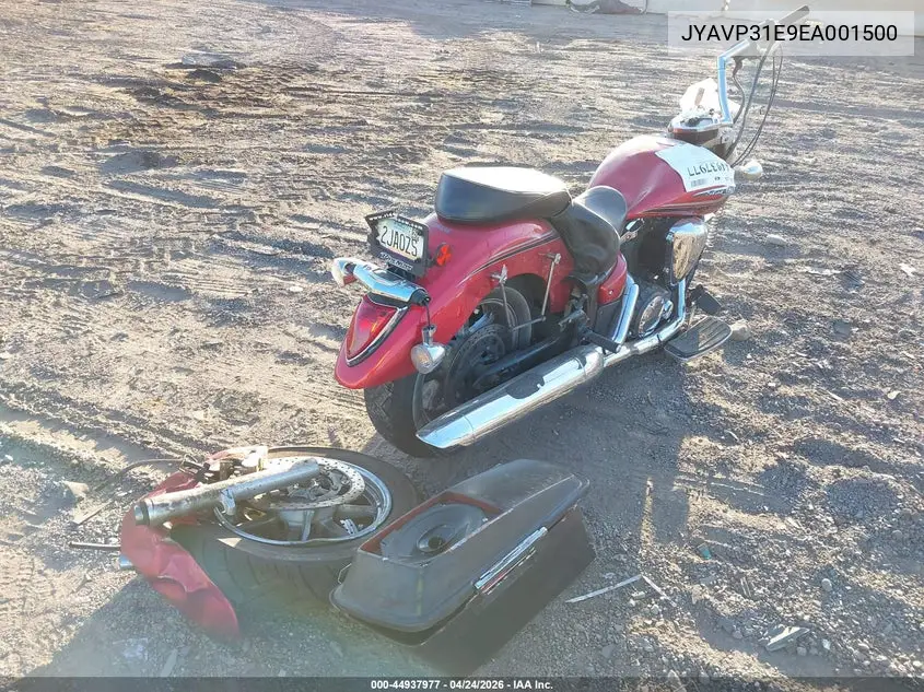 2014 Yamaha Xvs1300 A VIN: JYAVP31E9EA001500 Lot: 44937977