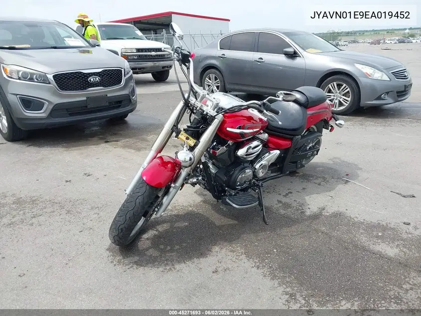 2014 Yamaha Xvs950 A/Ct VIN: JYAVN01E9EA019452 Lot: 45271693