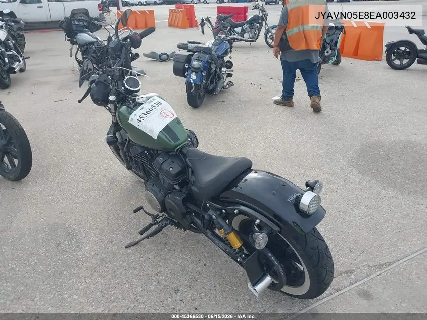 2014 Yamaha Xvs950 Cu VIN: JYAVN05E8EA003432 Lot: 45366530