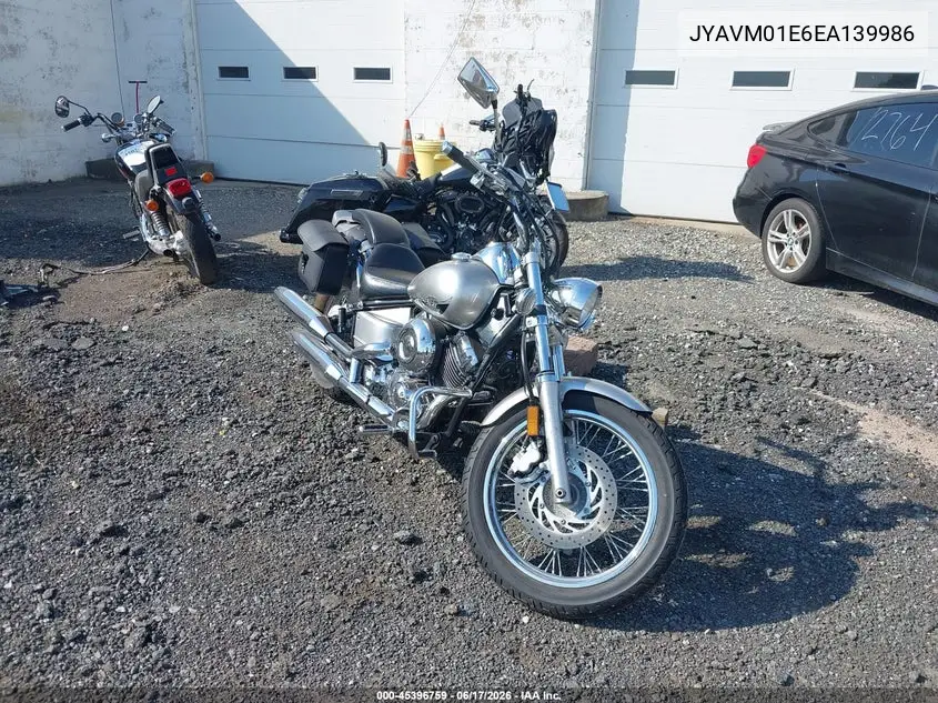 2014 Yamaha Xvs650 VIN: JYAVM01E6EA139986 Lot: 45396759