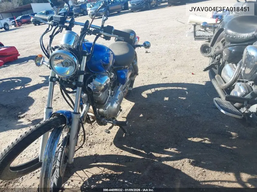 2015 Yamaha Xv250 VIN: JYAVG04E3FA018451 Lot: 44099332