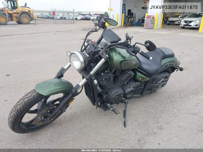 2015 Yamaha Xvs1300 Cu VIN: JYAVP33E5FA011875 Lot: 45512603
