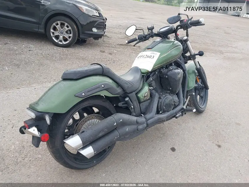 2015 Yamaha Xvs1300 Cu VIN: JYAVP33E5FA011875 Lot: 45512603