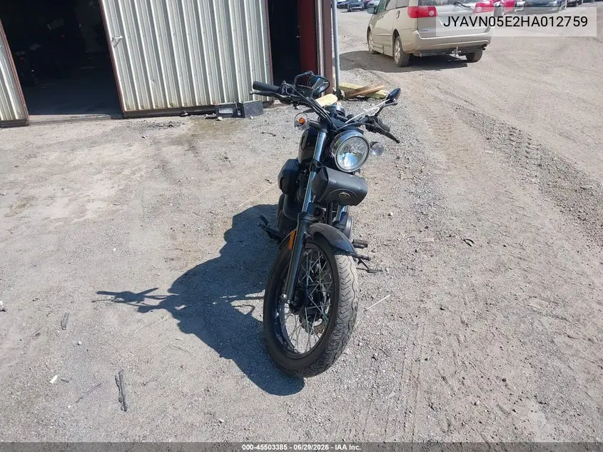 2017 Yamaha Xvs950 Cu/Cuc VIN: JYAVN05E2HA012759 Lot: 45503385