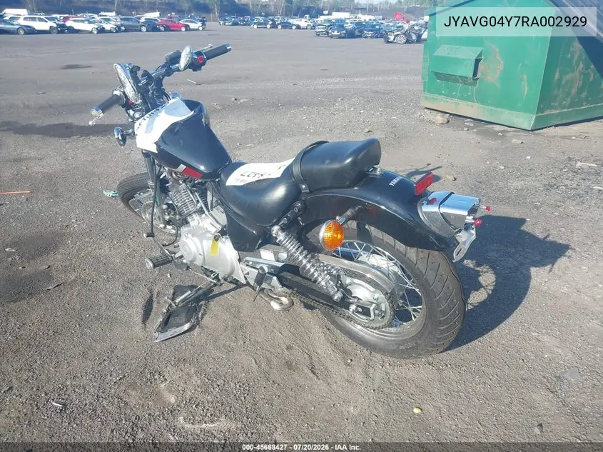 2024 Yamaha Xv250 C VIN: JYAVG04Y7RA002929 Lot: 45668427
