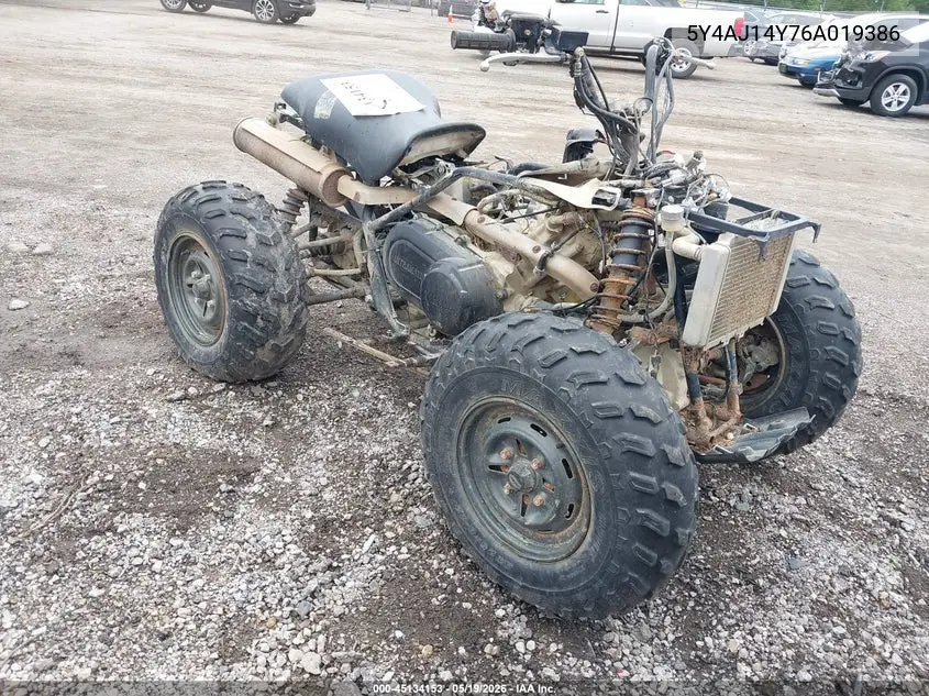 2006 Yamaha Yfm450 Fwan VIN: 5Y4AJ14Y76A019386 Lot: 45134153