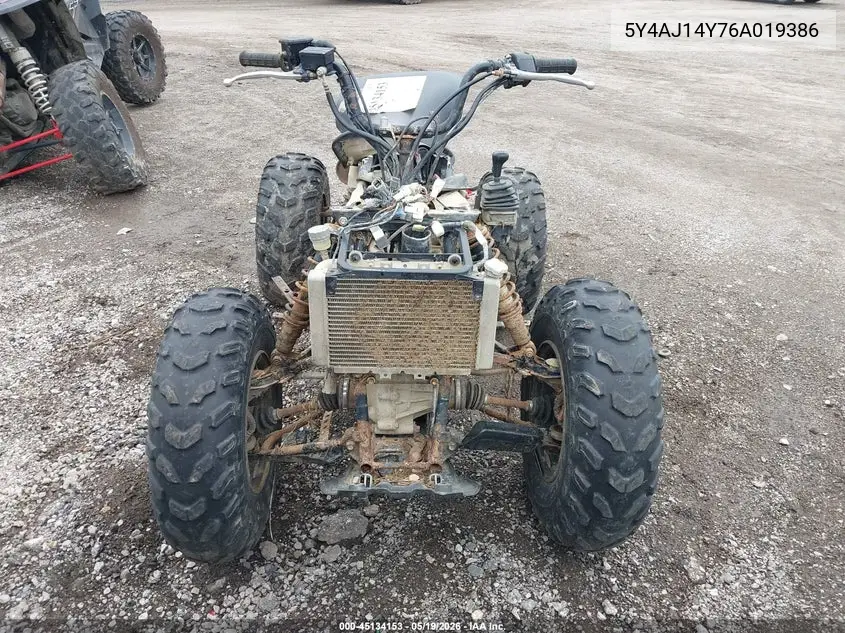 2006 Yamaha Yfm450 Fwan VIN: 5Y4AJ14Y76A019386 Lot: 45134153