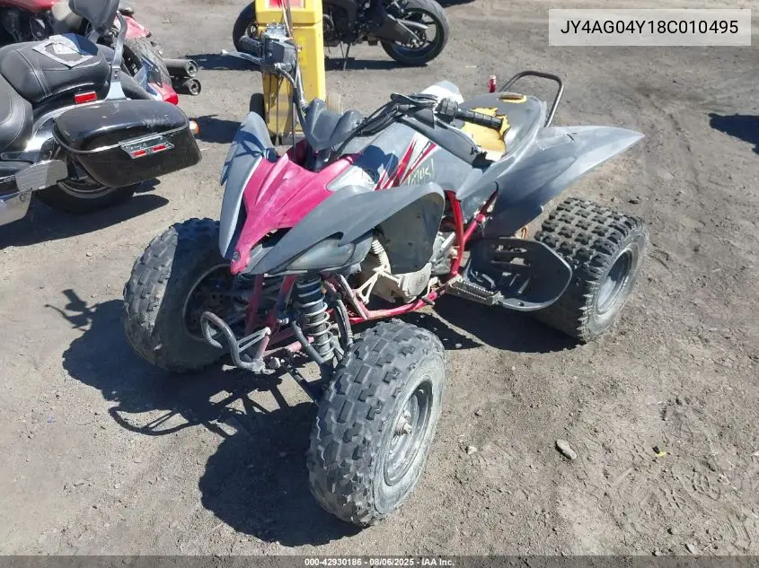 2008 Yamaha Yfm250 R VIN: JY4AG04Y18C010495 Lot: 42930186